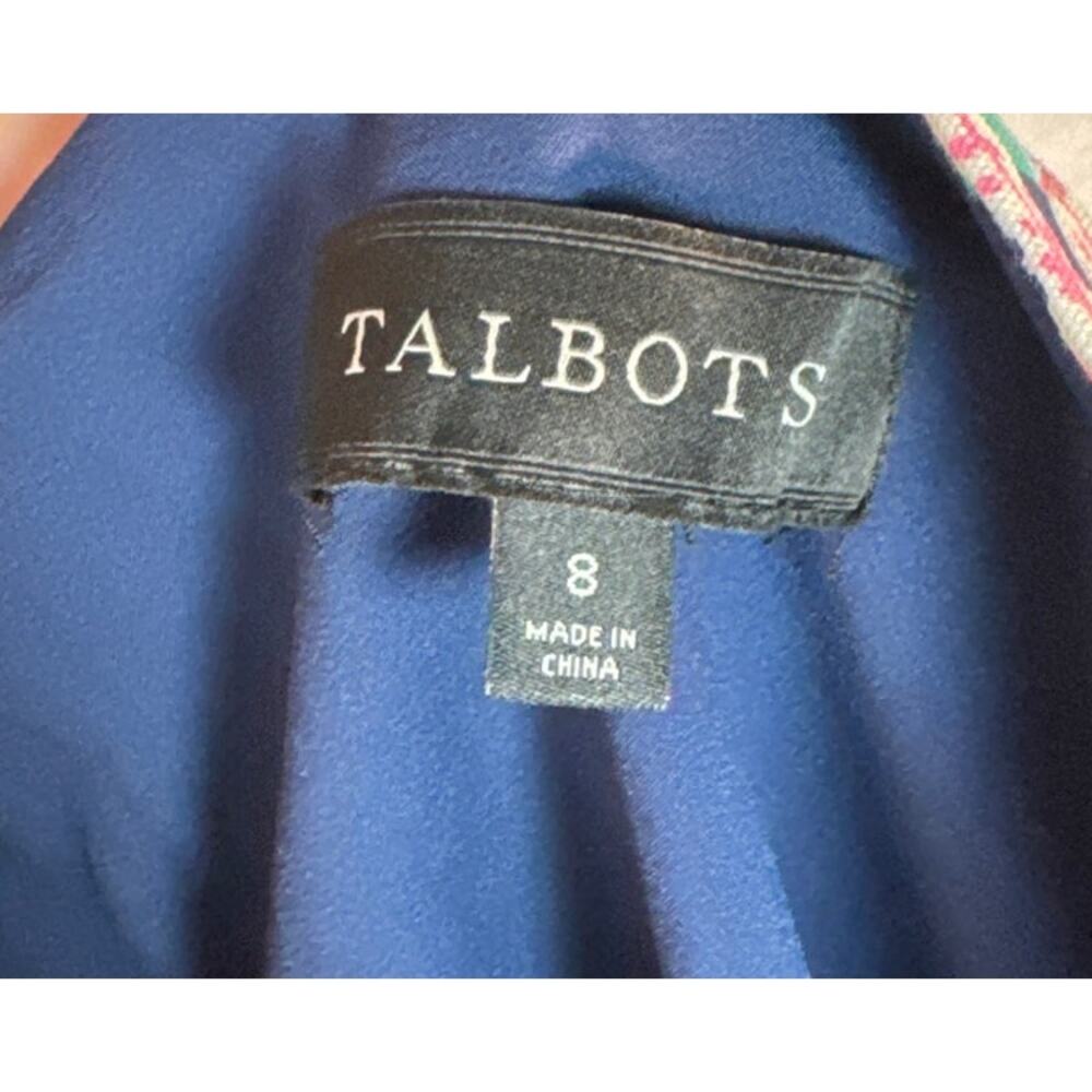 Talbots‎ Cotton Blue Pink Green Skirt Size 8 - Picture 4 of 5